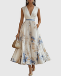 FREJA | Geplooide maxi-jurk