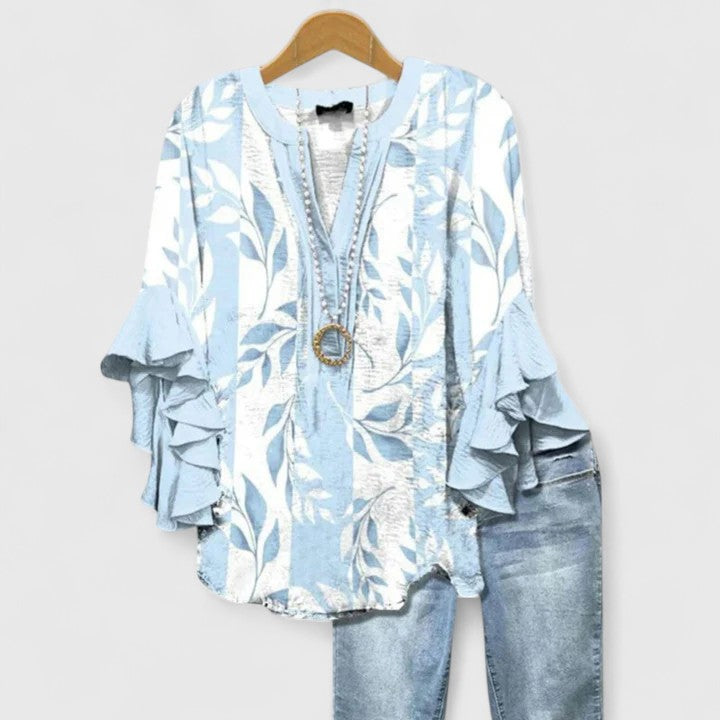 MARIT | Let bluse med flæser