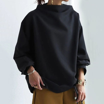 HEDDA | Blød bluse med høj hals