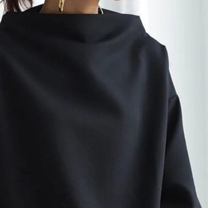 HEDDA | Blød bluse med høj hals