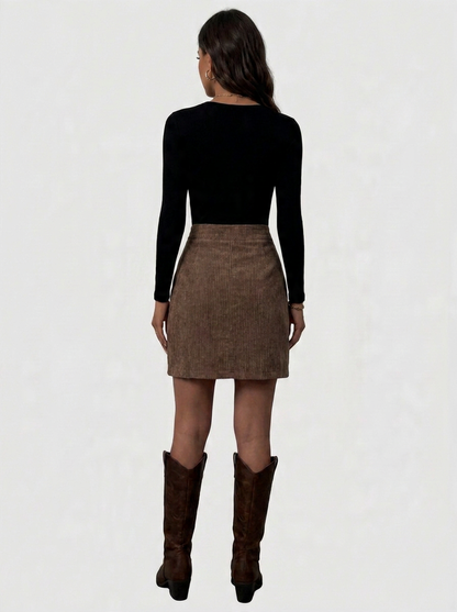 BODIL | Fluweel rok