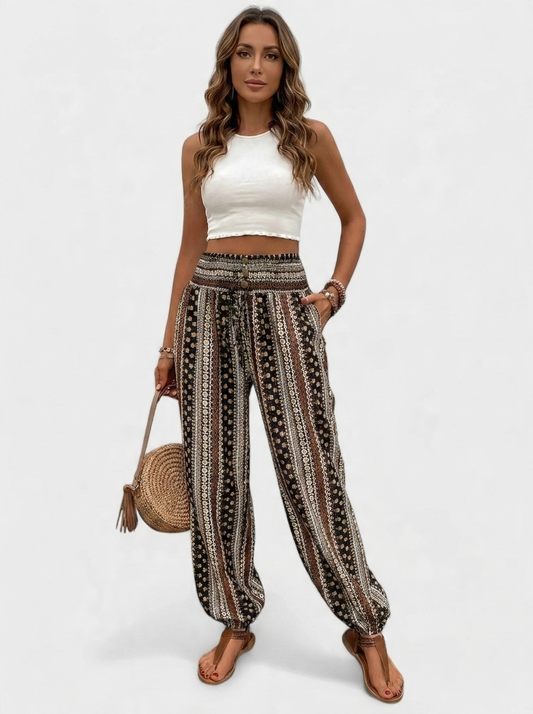 STINA | Broek met grafische print