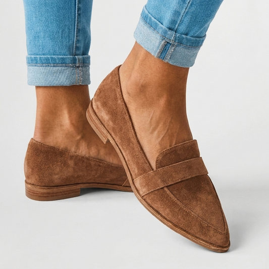 METTE | Blød ruskindsloafer